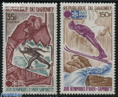 Dahomey 1972 Olympic Winter Games Sapporo 2v, Mint NH, Sport - Olympic Winter Games - Skiing - Skiing