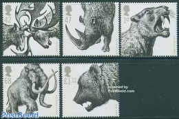 Great Britain 2006 Ice Age Animals 5v, Mint NH, Nature - Animals (others & Mixed) - Bears - Cat Family - Deer - Prehis.. - Unused Stamps