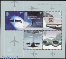 Great Britain 2002 Airliners S/s, Mint NH, Transport - Aircraft & Aviation - Ongebruikt
