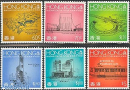 Hong Kong 1989 Constructions 6v, Mint NH, Transport - Railways - Trams - Art - Modern Architecture - Ungebraucht