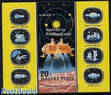 Hungary 1976 Space S/s Imperforated, Mint NH, Transport - Space Exploration - Nuevos