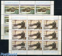 Yugoslavia 1981 Danube Commission 2 M/ss, Mint NH, History - Transport - Europa Hang-on Issues - Railways - Ships And .. - Unused Stamps