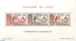 Laos 1967 Red Cross S/s, Mint NH, Health - Various - Red Cross - Agriculture - Cruz Roja