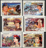 Libya Kingdom 1982 Revolution Anniversary 6v, Mint NH, History - Transport - Militarism - Aircraft & Aviation - Ships .. - Militares