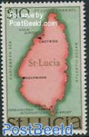 Saint Lucia 1973 Definitive 1v, Mint NH, Various - Maps - Géographie