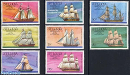 Saint Lucia 1976 American Bicentenary 8v, Mint NH, History - Transport - US Bicentenary - Ships And Boats - Bateaux