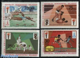 Madagascar 1980 Olympic Games Moscow 4v, Mint NH, Sport - Boxing - Judo - Olympic Games - Swimming - Pugilato