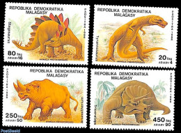 Madagascar 1989 Prehistoric Animals 4v, Mint NH, Nature - Prehistoric Animals - Prehistóricos