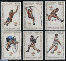 Madagascar 1990 Olympic Games 6v, Mint NH, Sport - Baseball - Cycling - Olympic Games - Tennis - Béisbol