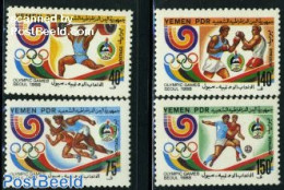 Yemen, South 1988 Olympic Games Seoul 4v, Mint NH, Sport - Boxing - Football - Olympic Games - Weightlifting - Pugilato