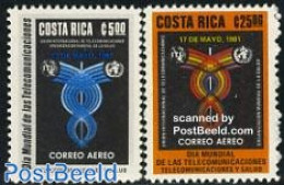Costa Rica 1981 World Telecom Day 2v, Mint NH, Science - Various - Telecommunication - I.T.U. - Joint Issues - Telekom