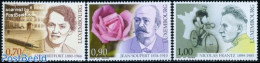 Luxemburg 2010 Personalities 3v, Mint NH, Nature - Sport - Flowers & Plants - Roses - Cycling - Art - Authors - Unused Stamps