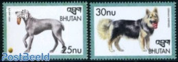 Bhutan 1999 Dogs 2v, Mint NH, Nature - Dogs - Bhutan
