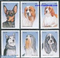 Nevis 2000 Dogs 6v, Mint NH, Nature - Dogs - St.Kitts-et-Nevis ( 1983-...)