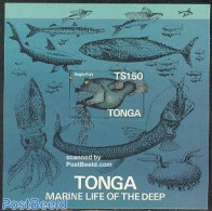 Tonga 1985 Marine Life S/s, Mint NH, Nature - Fish - Pesci