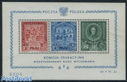 Poland 1946 International Education Bureau S/s, Mint NH, Science - Education - Unused Stamps