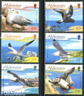 Alderney 2006 Resident Birds, Seabirds 6v, Mint NH, Nature - Various - Birds - Lighthouses & Safety At Sea - Puffins - Phares
