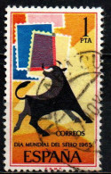 SPAGNA - 1965 - GIORNATA MONDIALE DEL FRANCOBOLLO - STAMP DAY - TORO - USATO - Used Stamps