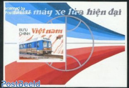 Vietnam 1988 Railways S/s Imperforated, Mint NH, Transport - Railways - Trains