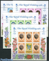 Jamaica 1981 Charles & Diana Wedding 4 M/ss, Mint NH, History - Nature - Transport - Charles & Diana - Kings & Queens .. - Royalties, Royals