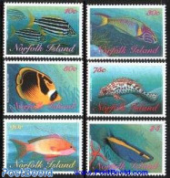 Norfolk Island 1998 Fish 6v, Mint NH, Nature - Fish - Sharks - Poissons