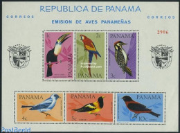 Panama 1965 Birds S/s, Mint NH, Nature - Birds - Woodpeckers - Toucans - Panama
