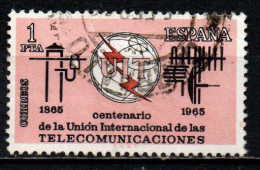 SPAGNA - 1965 - CENTENARIO DELL'U.I.T. - USATO - Gebruikt