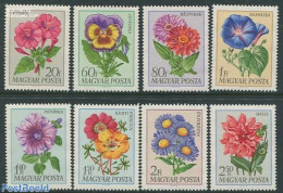 Hungary 1968 Garden Flowers 8v, Mint NH, Nature - Flowers & Plants - Neufs