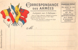 24-5389 : CORRESPONDANCE DES ARMEES CARTE FRANCHISE MILITAIRE. DRAPEAUX - Guerra Del 1914-18