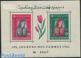 Afghanistan 1961 Girl Guide S/s, Mint NH, Nature - Sport - Flowers & Plants - Scouting - Afganistán