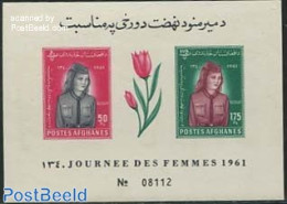Afghanistan 1961 Girl Guide S/s Imperforated, Mint NH, Nature - Sport - Flowers & Plants - Scouting - Afganistán