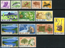 Malawi 1964 Definitives 14v, Mint NH, Nature - Transport - Animals (others & Mixed) - Flowers & Plants - Trees & Fores.. - Rotary, Lions Club