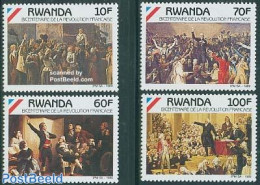 Rwanda 1990 French Revolution 4v, Mint NH, History - History - Art - Paintings - Altri & Non Classificati