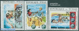 Chad 1972 Olympic Games Munich Overprints 3v, Mint NH, Sport - Olympic Games - Autres & Non Classés