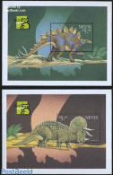 Nevis 1999 Preh. Animals 2 S/s, Mint NH, Nature - Prehistoric Animals - Prehistorics