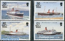 Isle Of Man 1993 Definitives, Ships 4v, Mint NH, Transport - Ships And Boats - Barcos
