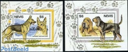 Nevis 1995 Dogs 2 S/s, Mint NH, Nature - Dogs - St.Kitts And Nevis ( 1983-...)