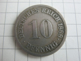 Germany 10 Pfennig 1888 J - 10 Pfennig