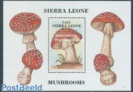 Sierra Leone 1988 Mushrooms S/s, Mint NH, Nature - Mushrooms - Champignons