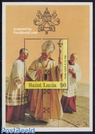 Saint Lucia 1986 Popes Visit S/s, Mint NH, Religion - Pope - Religion - Päpste