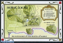 Saint Lucia 1995 Rabot Battle S/s, Mint NH, History - Various - History - Militarism - Maps - Militaria