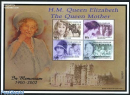 Micronesia 2002 Queen Mother 4v M/s, Mint NH, History - Kings & Queens (Royalty) - Royalties, Royals