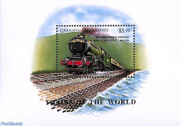 Grenada Grenadines 1996 Steam Locomotives, Cornish Riviera Express S/s, Mint NH, Transport - Railways - Eisenbahnen