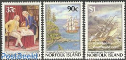 Norfolk Island 1987 200 Years Settlement 3v, Mint NH, History - Transport - History - Ships And Boats - Disasters - Barcos