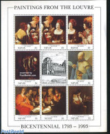 Nevis 1993 200 Years Louvre Museum 8v M/s, Mint NH, Art - Museums - Paintings - Museos