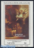 Nevis 1993 200 Years Louvre Museum S/s, Mint NH, Art - Museums - Paintings - Museums