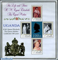 Uganda 1999 Queen Mother 4v M/s, Mint NH, History - Kings & Queens (Royalty) - Familles Royales