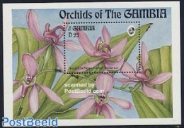 Gambia 1994 Orchids S/s, Ancistrochilus Rothschildianus, Mint NH, Nature - Flowers & Plants - Orchids - Gambia (...-1964)