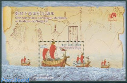 Macao 2005 Zheng Hes Voyage S/s, Mint NH, History - Transport - Various - Explorers - Ships And Boats - Joint Issues - Neufs