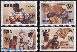 Uganda 1985 UNICEF 4v, Mint NH, Health - History - Health - Unicef - Sonstige & Ohne Zuordnung